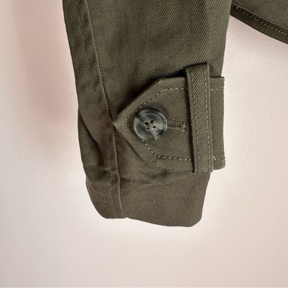 Lord & Taylor Army Green Open Front Fashion Jacket Size Medium - Picture 5 of 12